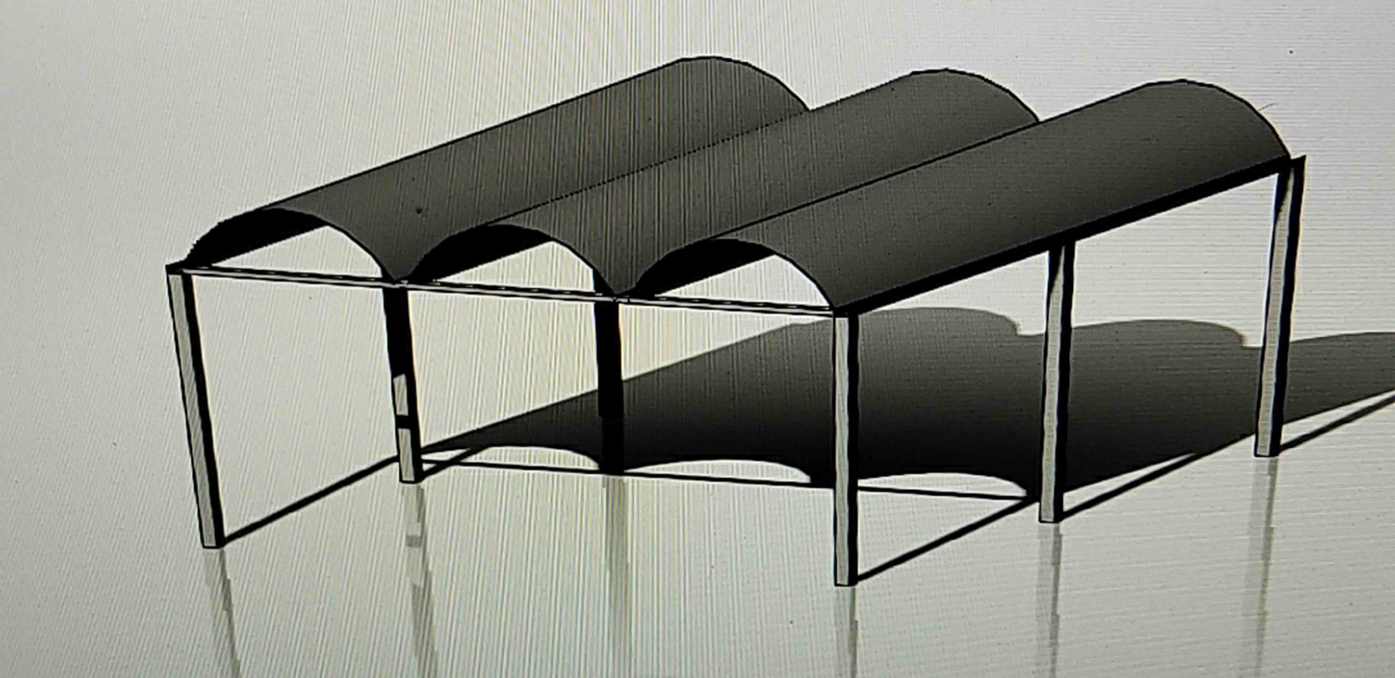 3D rendering of a gazebo.