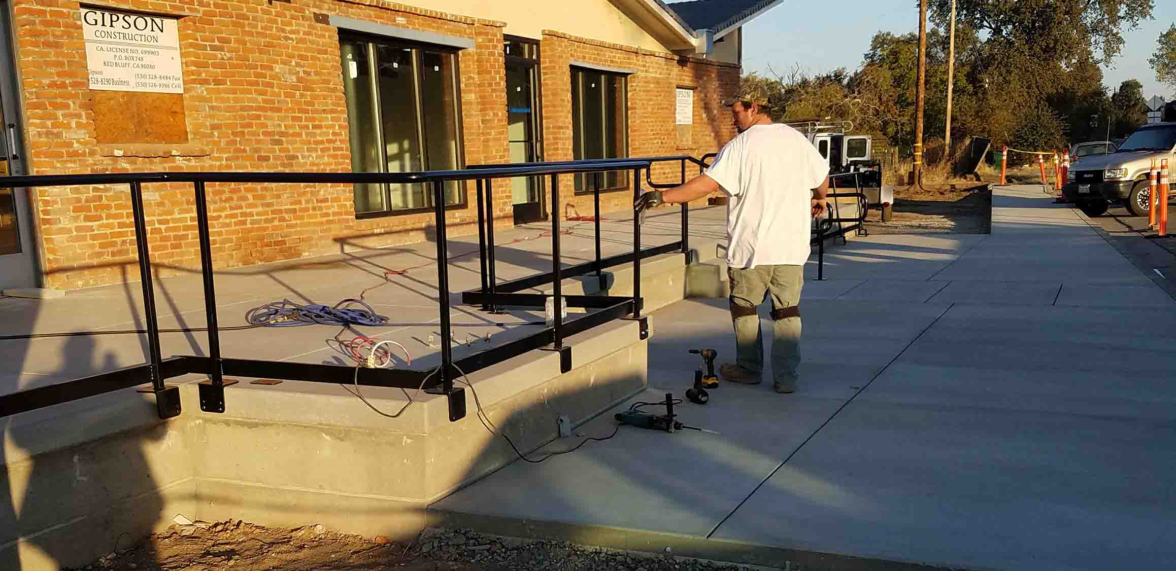 Picture of an ADA compliant handrail.