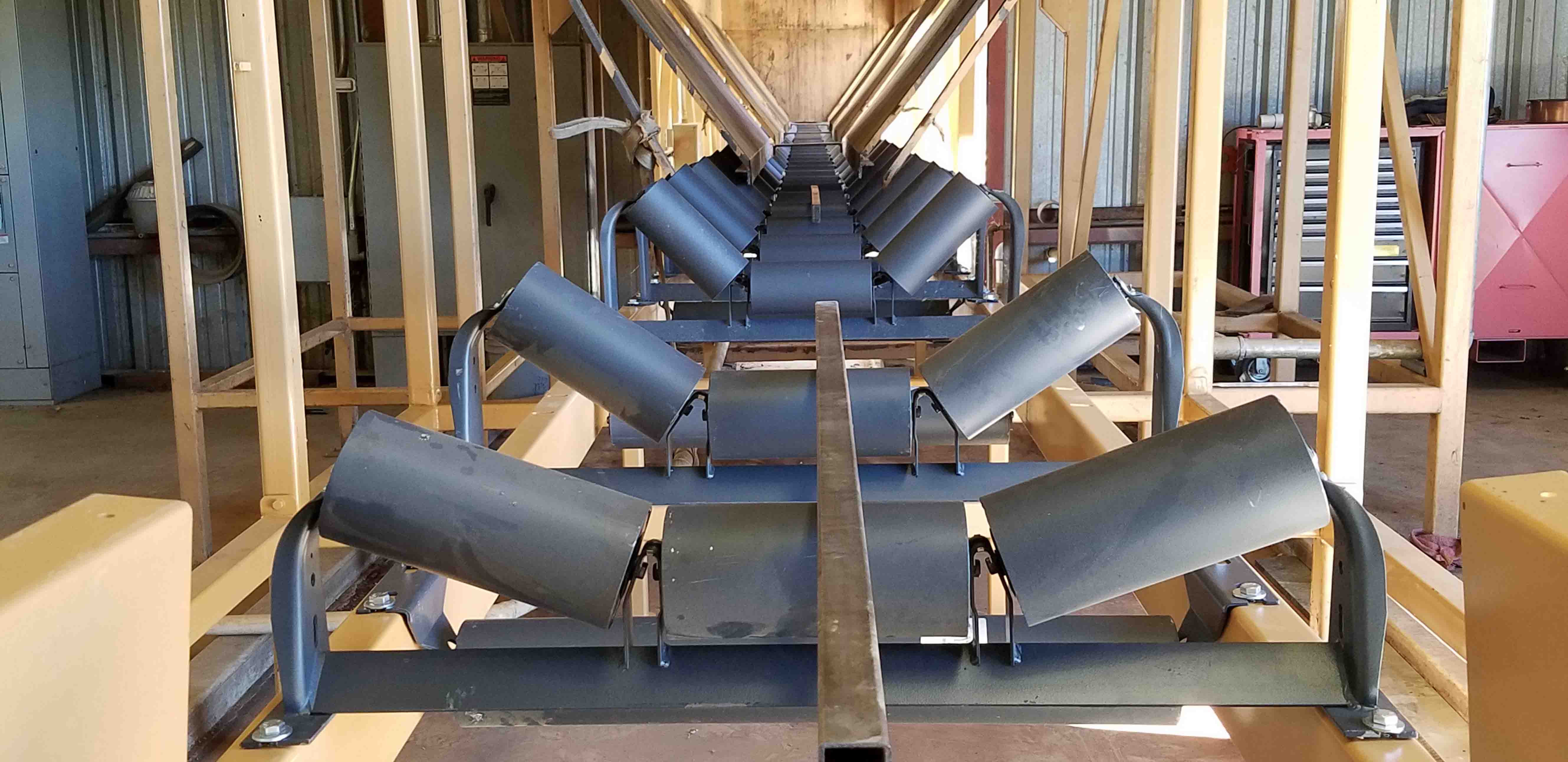 Picture of rollers for conveyors.